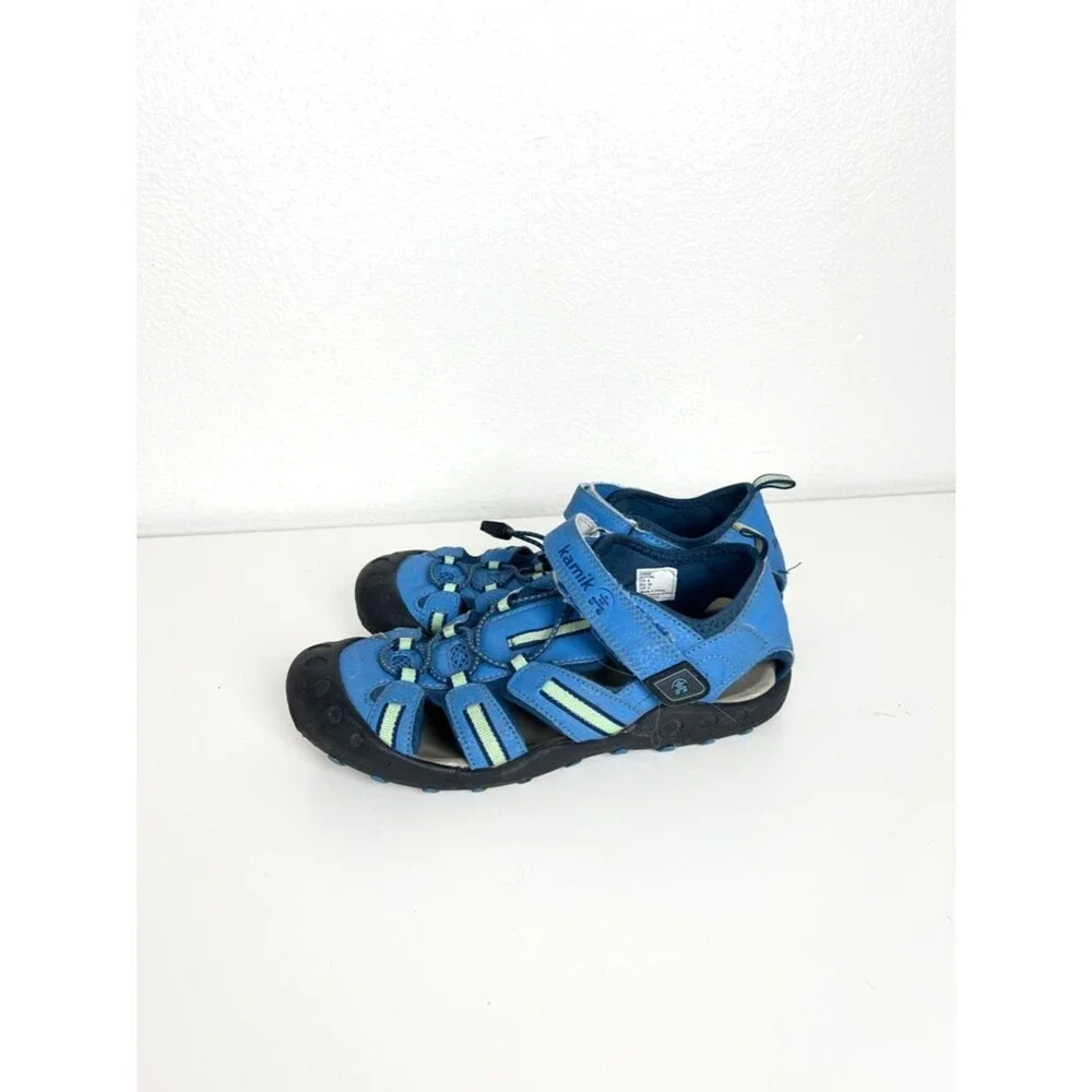Kamik Outdoor Hiking Athletic Blue and Gray Kids Boys Sandals Water Shoes
